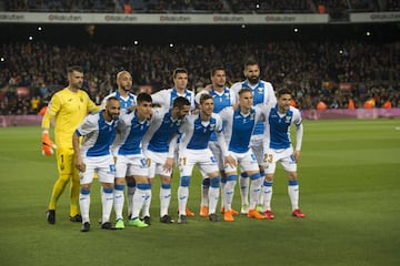 Leganés's starting line-up.