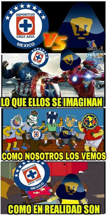 Pumas, víctima de los memes tras empatar con Cruz Azul