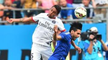 Falcao durante el amistoso ante el PSG.