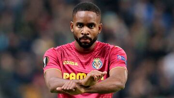 Soccer Football - Europa League - Astana vs Villarreal - Astana Arena, Astana, Kazakhstan - November 23, 2017   Villarreal&#039;s Cedric Bakambu celebrates scoring their second goal     REUTERS/Alexei Filippov