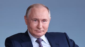 Russian President Vladimir Putin attends a session of the educational marathon "Knowledge. First" in Moscow, Russia, April 30, 2025. Sputnik/Alexander Kazakov/Pool via REUTERS ATTENTION EDITORS - THIS IMAGE WAS PROVIDED BY A THIRD PARTY.