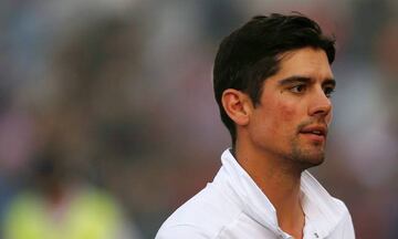 England's Alastair Cook walks off the field after losing the match.