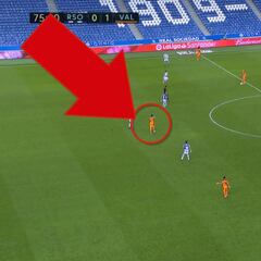 Cuando un gesto con el brazo decide un Real-Valencia: la señal de Maxi 7" antes de marcar