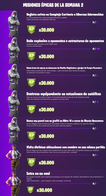 Fortnite Temporada 7: Misiones &Eacute;picas de la Semana 2