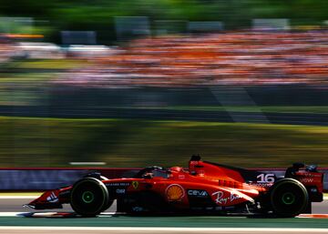 Charles Leclerc durante la carrera del Gran Premio de Hungr¨ªa de F¨®rmula 1 disputado en el circuito de Hungaroring.