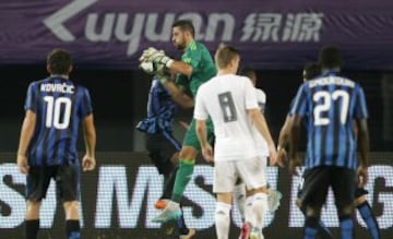 Casilla durante el partido ante el Inter de Milan en la Internacional Champions Cup China.