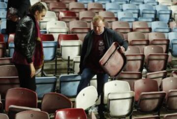 West Ham celebrations after the last game at the Boleyn Ground