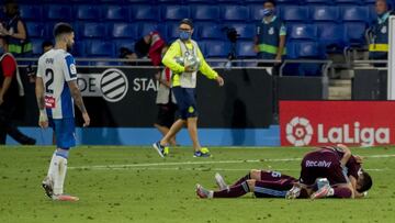 19/07/20  PARTIDO PRIMERA DIVISION COVID19 CORONAVIRUS
 ESPANYOL - CELTA DE VIGO 
 ALEGRIA DE LOS JUGADORES DEL CELTA POR LA SALVACION DE LA CATEGORIA EN PRIMERA