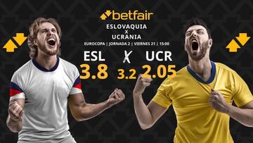 Pronósticos Eslovaquia vs. Ucrania: horario, TV, estadísticas y clasificación