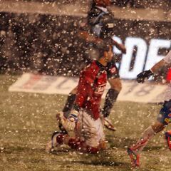 Los 3 partidos del fútbol chileno que se jugaron con nieve