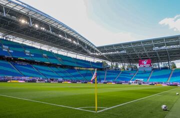 El Red Bull Arena, estadio del RB Leipzig, completamente vacío. 