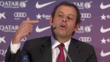 Rosell, en su comparecencia ante la prensa.