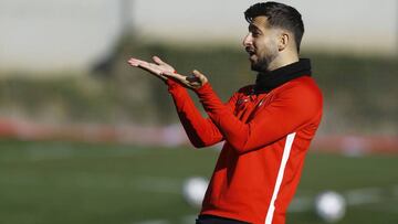 &Aacute;lvaro Vadillo durante un entrenamiento del Granada.