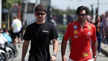 Charles Leclerc y Carlos Sainz (Ferrari). Sao Paulo, Brasil. F1 2024.
