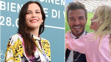 Collage de David Beckham y Liv Tyler