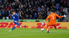 Leicester City's Harvey Barnes scores their side's second goal of the game during the Premier League match at the King Power Stadium, Leicester. Picture date: Thursday October 20, 2022. (Photo by Nick Potts/PA Images via Getty Images)