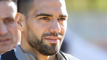 AS Monaco's Colombian forward Radamel Falcao takes part in a football training session on February 6, 2017 at the "Louis II Stadium" in Monaco. / AFP PHOTO / VALERY HACHE