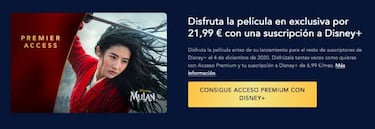 Mulan en Disney+: precio y cómo comprar la película para siempre