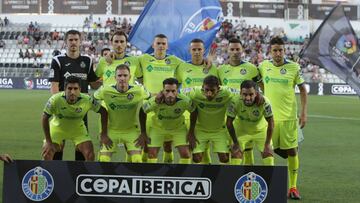 Alineación del Getafe esta pretemporada contra el Portinorense.