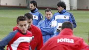 <b>TRABAJO. </b>Mario Simón dirigió su primera sesión con el Albacete.