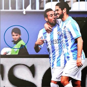 Brahim Díaz, jugador del Real Madrid, era recogepelotas en la Rosaleda cuando Isco jugaba en el Málaga.