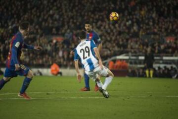 4-1. Messi marcó el cuarto gol con un pase de Luis Suárez.