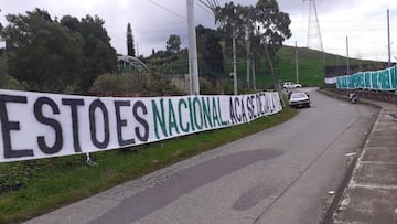 Hinchas a Nacional: "Campeones o a la calle"