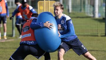 Entrenamiento Deportivo de La Coru&ntilde;a. Borja Gal&aacute;n