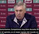 Ancelotti: "Competimos muy bien ante el mejor equipo del mundo"