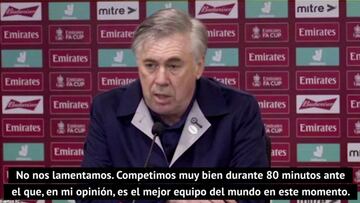 Ancelotti: "Competimos muy bien ante el mejor equipo del mundo"
