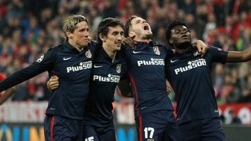 ALEGRÍA. Torres, Savic, Saúl y Thomas festejan el pase a la final.