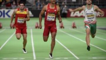 Jorge Ureña (izquierda), al lado del norteamericano Ashton Eaton.
