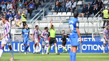 20/04/24  PARTIDO SEGUNDA DIVISION
AMOREBIETA VALLADOLID
POLEMICA VAR
TARJETA ROJA EXPULSION