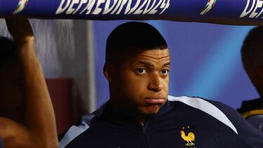 Soccer Football - Euro 2024 - Group D - Netherlands v France - Leipzig Stadium, Leipzig, Germany - June 21, 2024 France's Kylian Mbappe reacts after the match REUTERS/Kai Pfaffenbach