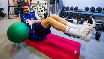 Pierre Oriola en plena sesión de entrenamiento