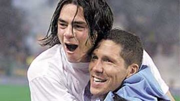 <b>CONEXIÓN. </b>Castromán y Simeone coincidieron en el Lazio.