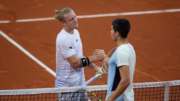 Davidovich y Alcaraz, en un partido.