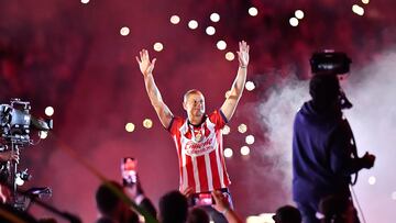 Javier -Chicharito- Hernandez during the official presentation of New reinforcement Guadalajara team as part of Torneo Clausura 2024 Liga BBVA MX, at Akron Stadium, January 27, 2024, in Guadalajara, Jalisco, Mexico.