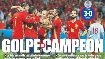 La Selección copa la prensa deportiva de Barcelona, que sigue con Neymar, Nolito, Arda…