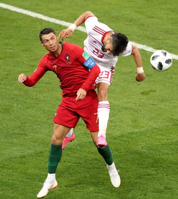 Cristiano Ronaldo y Ramin Rezaeian.