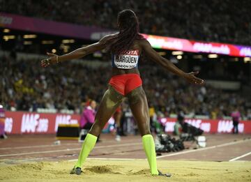 La colombiana Caterine Ibargüen obtuvo la medalla de plata en la final del Salto Triple del Mundial de Atletismo con un registro de 14.89 m, superada por la venezolana Yulimar Rojas quien registró 14.91 m. El podio lo cerró la kazaja Olga Rypakova con 14.77 m.