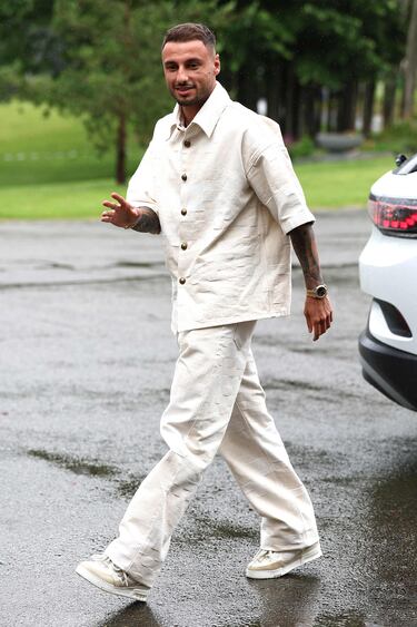 Jonathan Clauss a la llegada a la concentración. 