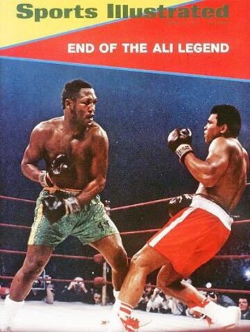 El final de la leyenda de Ali, tituló el magazine. Ali sufrió su primera derrota, y una caída (en su carrera habría cuatro) en el 15º que fue la foto de portada.