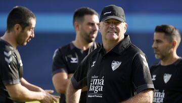 Pepe Mel durante el entrenamiento de este martes.