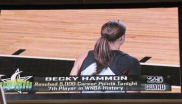 Becky Hammon alcanzó los 5.000 puntos, la séptima jugadora de la WNBA en lograrlo.