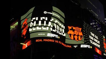 El Clásico entre Real Madrid y Barcelona llega a Times Square