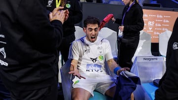 Jon Sanz, muy expresivo.