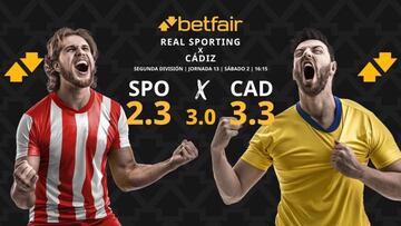 Real Sporting de Gijón vs. Cádiz CF: horario, dónde ver, pronósticos y clasificación