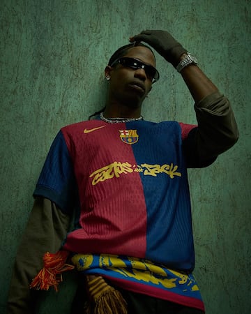 El rapero estadounidense, Jacques Berman Webster II, conocido por su nombre art¨ªstico Travis Scott, estar¨¢ presente en la camiseta del club blaugrana durante el duelo que le enfrentar¨¢ al Real Madrid en liga.