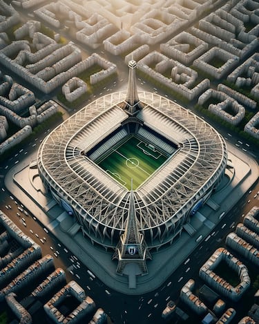 Los espectaculares estadios de la Ligue 1 según la IA